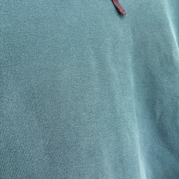 Eddie Bauer 1/4 Zip Sweater Women’s XL Teal Blue Collar 100% Cotton Pullover Top - Picture 3 of 6